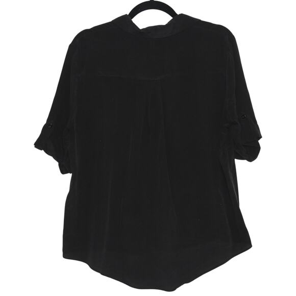 Ipekyol 100% Silk Black Button Up Blouse Size 12 - Picture 4 of 6